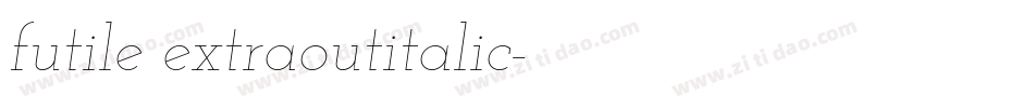 futile extraoutitalic字体转换